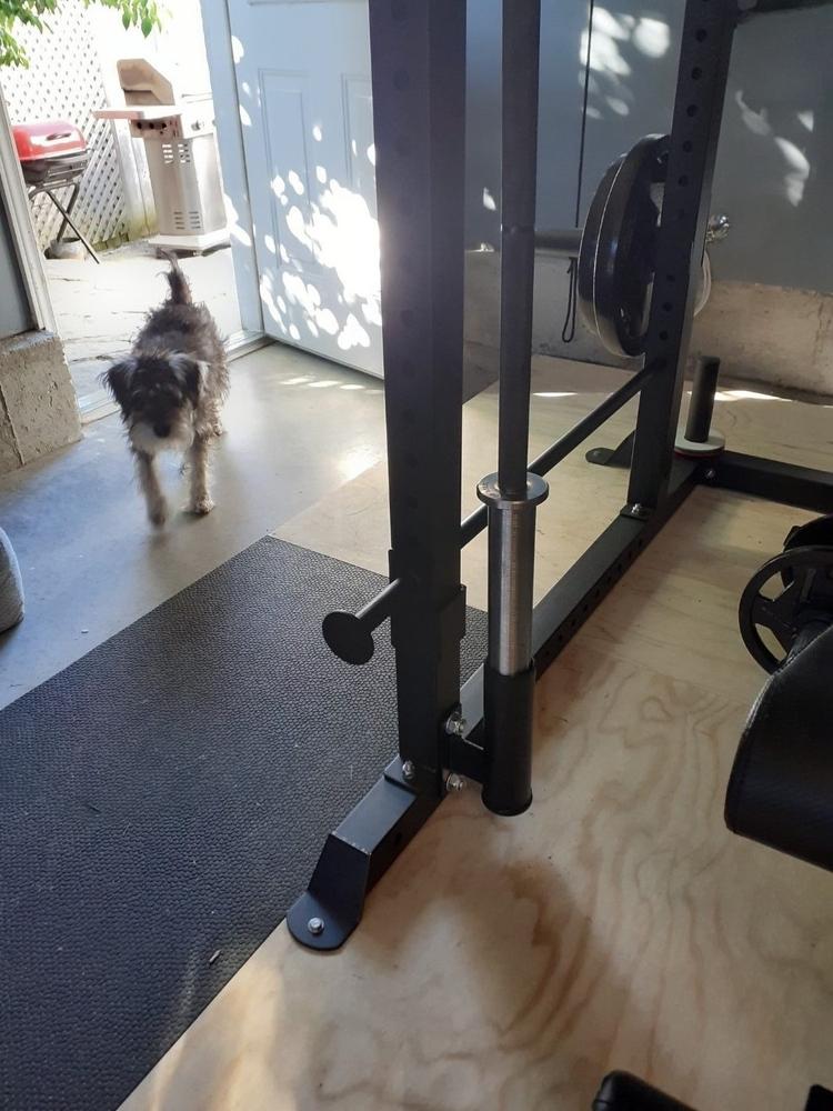 Vertical Mount Barbell Holder - Single -Rack Attachment - Customer Photo From Brian Vyn