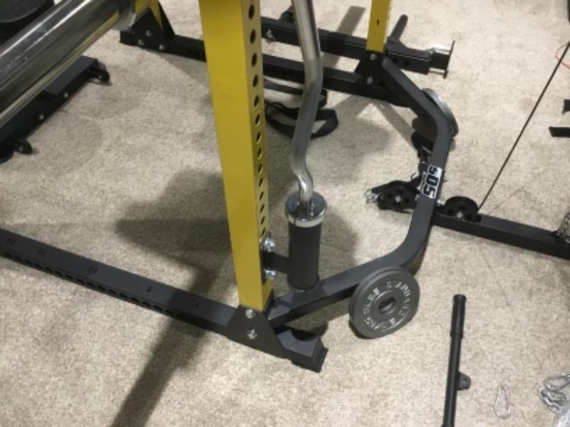 Vertical Mount Barbell Holder - Single -Rack Attachment - Customer Photo From Christian Steele