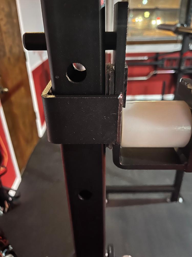 Roller J-cup Mighty  Barbell holder made of steel for racks and rigs