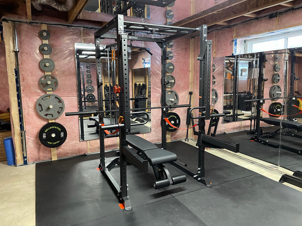Rack Lat Pulldown / Row Attachment - Light Commercial/Residential Power Rack - Customer Photo From Steve C