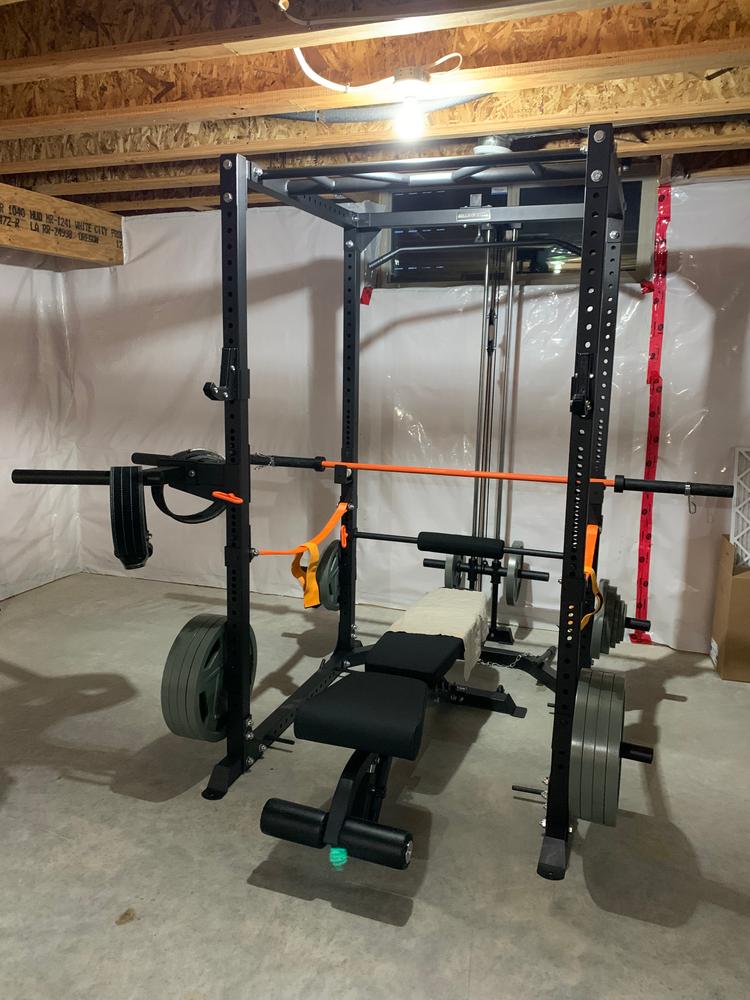Rack Lat Pulldown / Row Attachment - Light Commercial/Residential Power Rack - Customer Photo From Ben