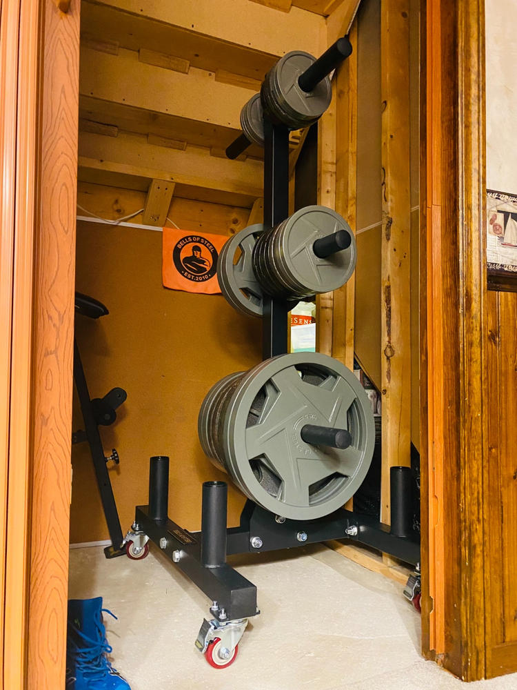 Bumper Plate Tree and Bar Holder 2.0 - Customer Photo From Anonymous