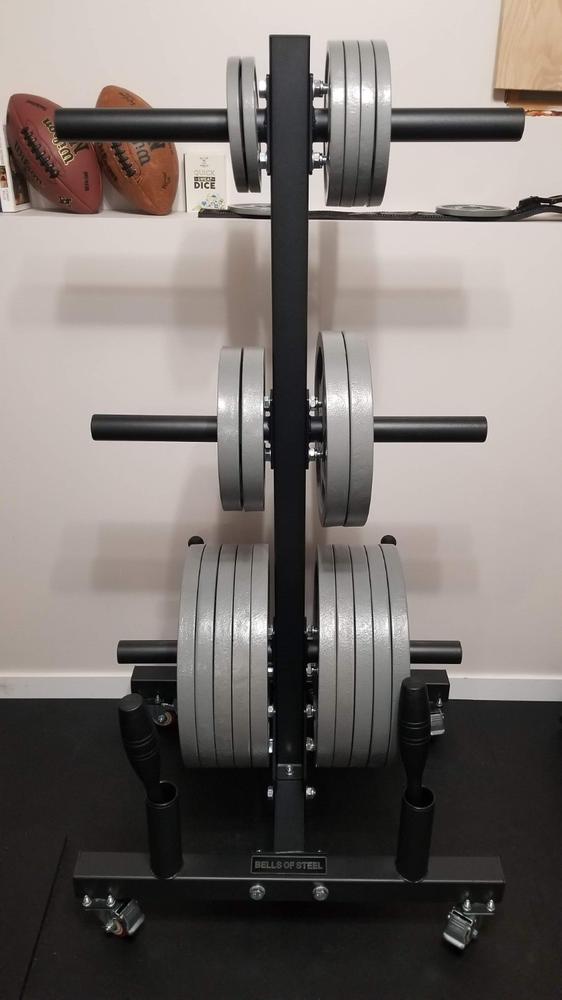 Bumper Plate Tree and Bar Holder 2.0 - Customer Photo From Ronald Martinez