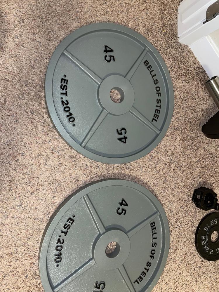 Machined Iron Weight Plates - Customer Photo From Frank G