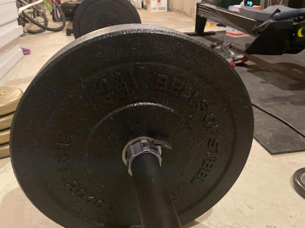 350lb set 2 Each of 10 - 15 - 25 - 35 - and (4) of 45lb Crumb Bumper Plates- Save $ - Customer Photo From Ken Lam
