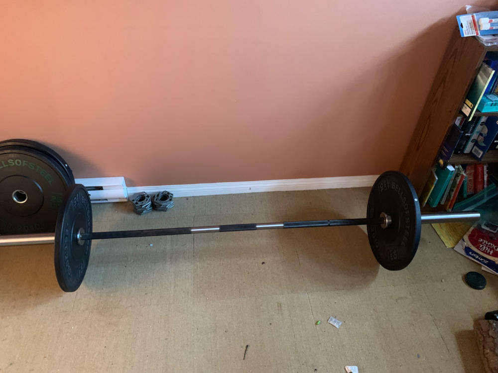 Set of 160lb Plates - Pair of 10s, 25s, and 45lb Dead Bounce Conflict Bumper Plates (Save $30) - Customer Photo From Chris Faulkner