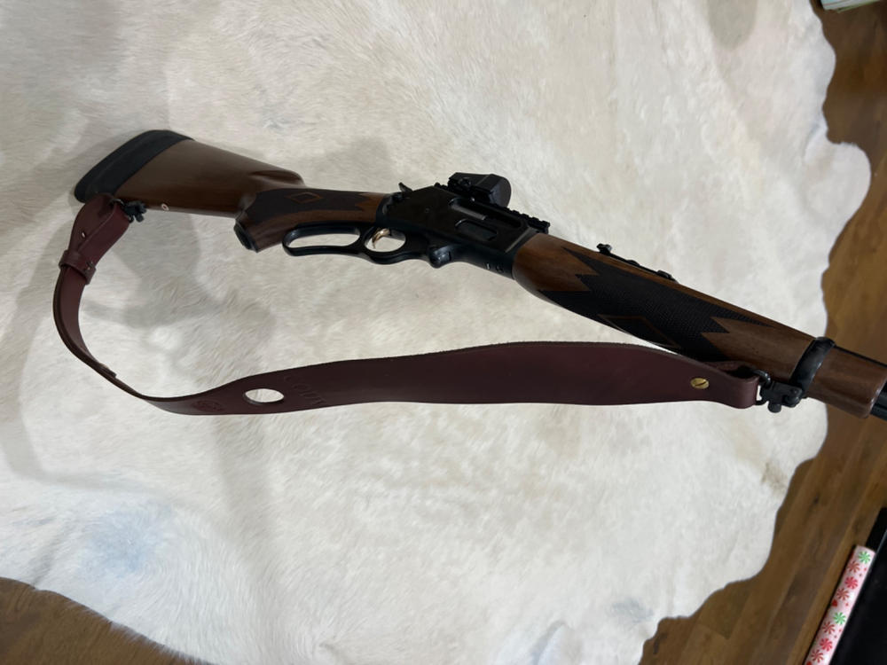 The "Big Boss" Leather Rifle Sling - Customer Photo From Marc Couvillion