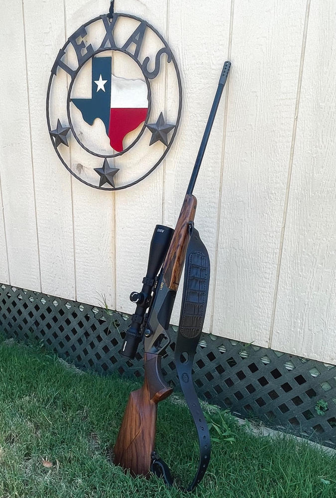 The "Black Stallion" Alligator Rifle Sling - Customer Photo From Stephen DeWalt