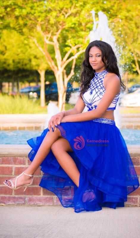 blue and white homecoming dress Sparkle Fitted V-Neck White Homecoming Dress with Sequins – FancyVestido