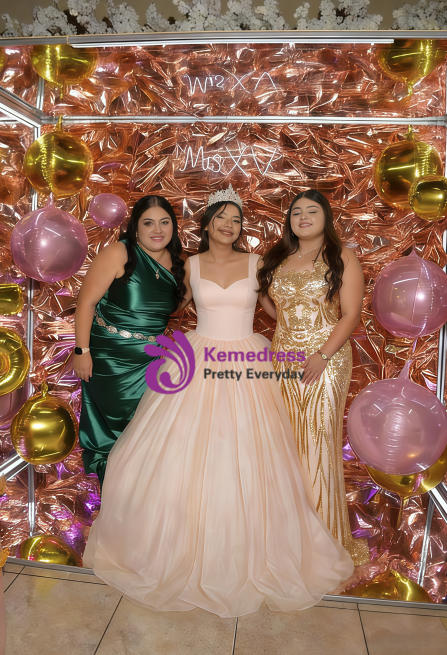 A-Line Champagne Gold Tulle Sequins Long Mother Of The Bride Dresses