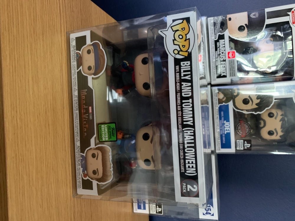 PPJoe 2 Pack (Double) Pop Protector, New 0.40mm Thickness, Rock Solid Funko Vinyl Protection - Customer Photo From David Spivey