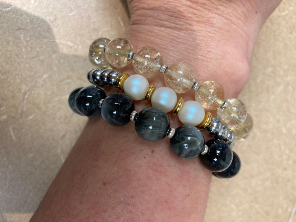 EAGLE EYE JASPER | Chunky Meaningful Gemstone Bracelet - Customer Photo From Kim Connelly