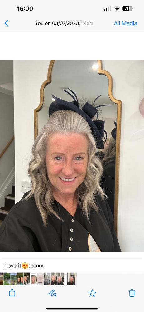 Navy Saucer Style Fascinator Hat - Customer Photo From Anonymous