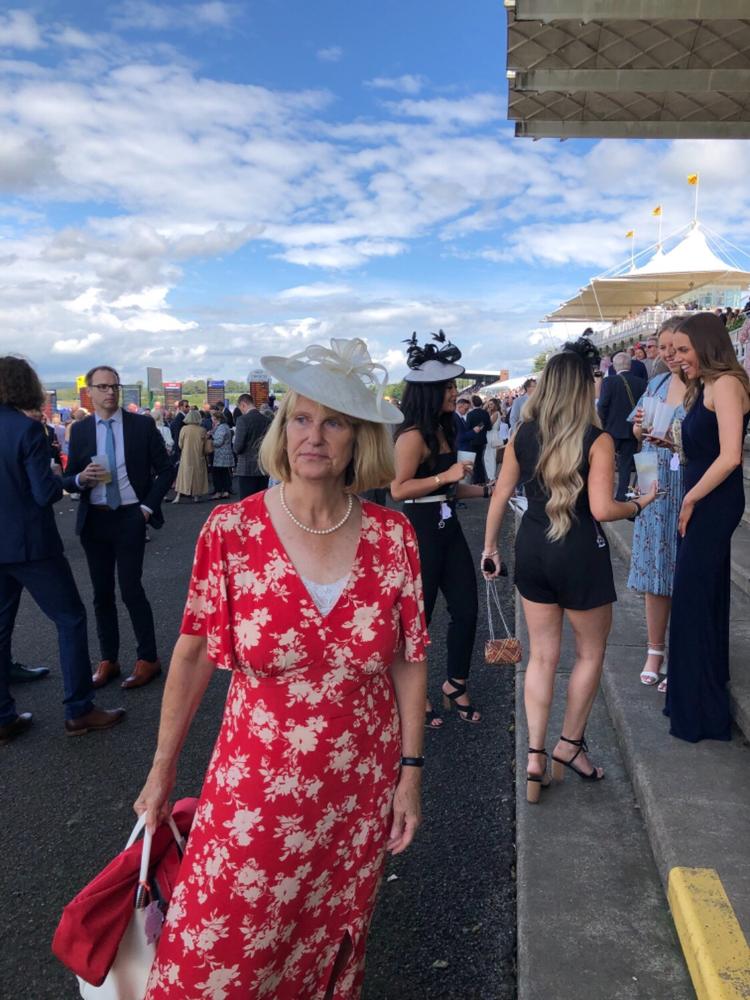 Ivory Teardrop Disc Fascinator - Customer Photo From Anonymous