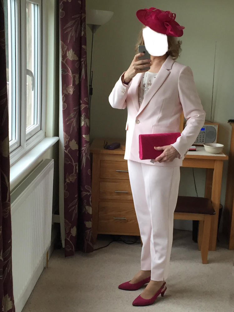 Classic Sinamay Raspberry Clutch Bag For Weddings - Customer Photo From Anonymous