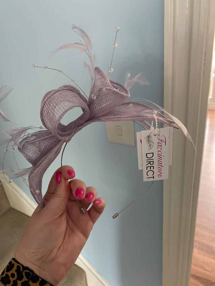 Classic Sinamay Sweet Lavender Fascinator - Customer Photo From Anonymous