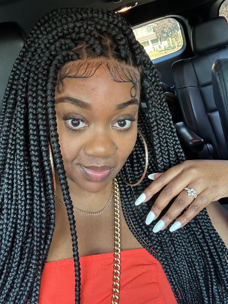 Adaobi Frontal Box Braids Unit - Customer Photo From Cutelilvoice