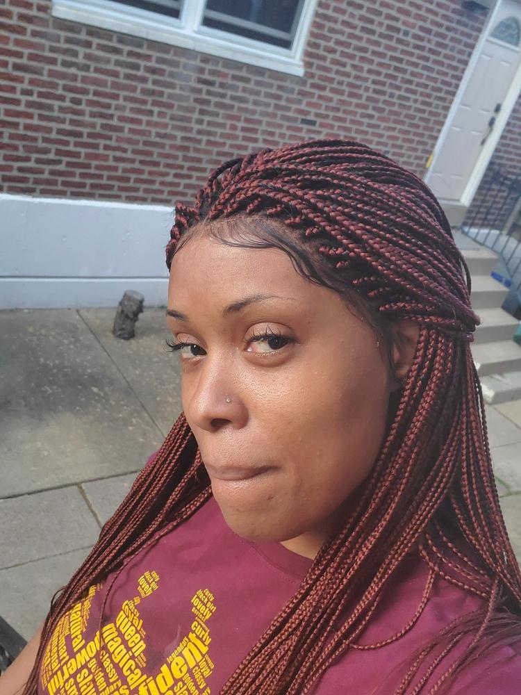 Adaobi Frontal Box Braids Unit - Customer Photo From kia jeudy