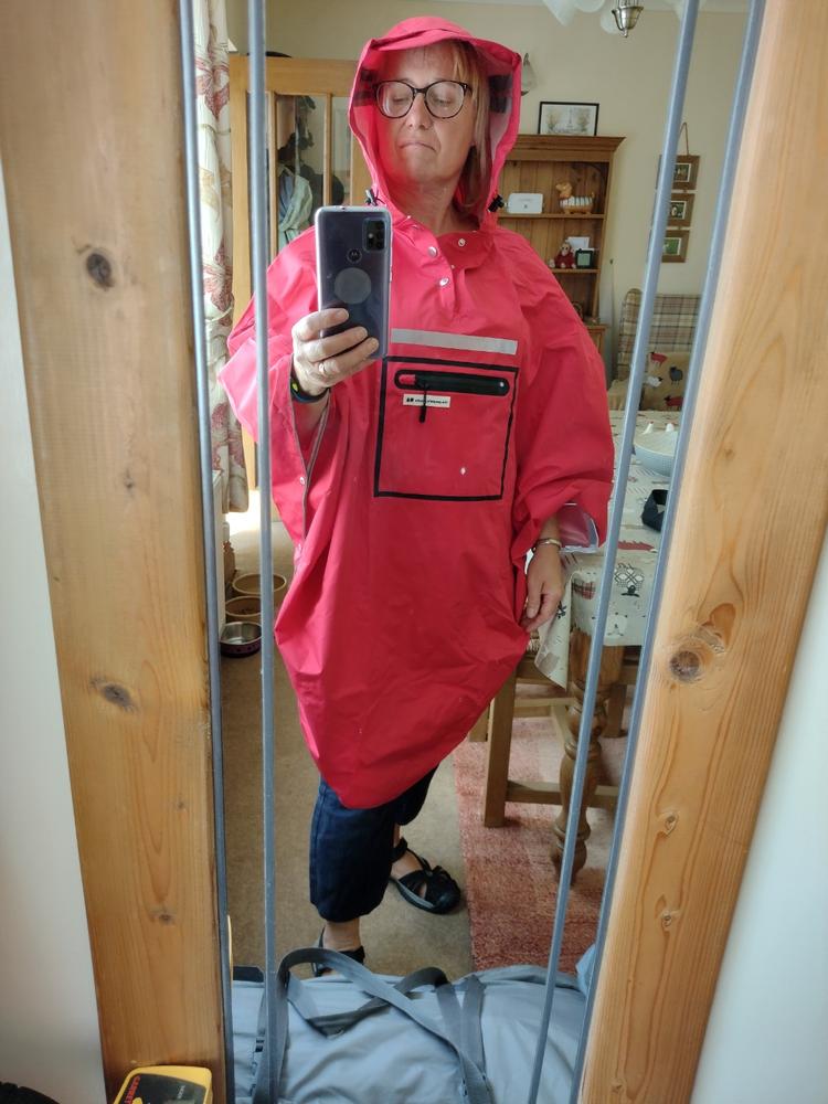Rowanberry Red Poncho 3.0 - Customer Photo From Mrs H.