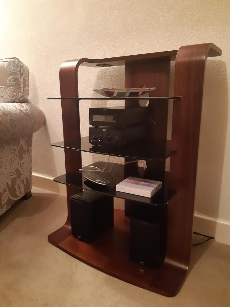Jual Furnishings Florence Walnut Entertainment Unit - Customer Photo From Lynn Asher