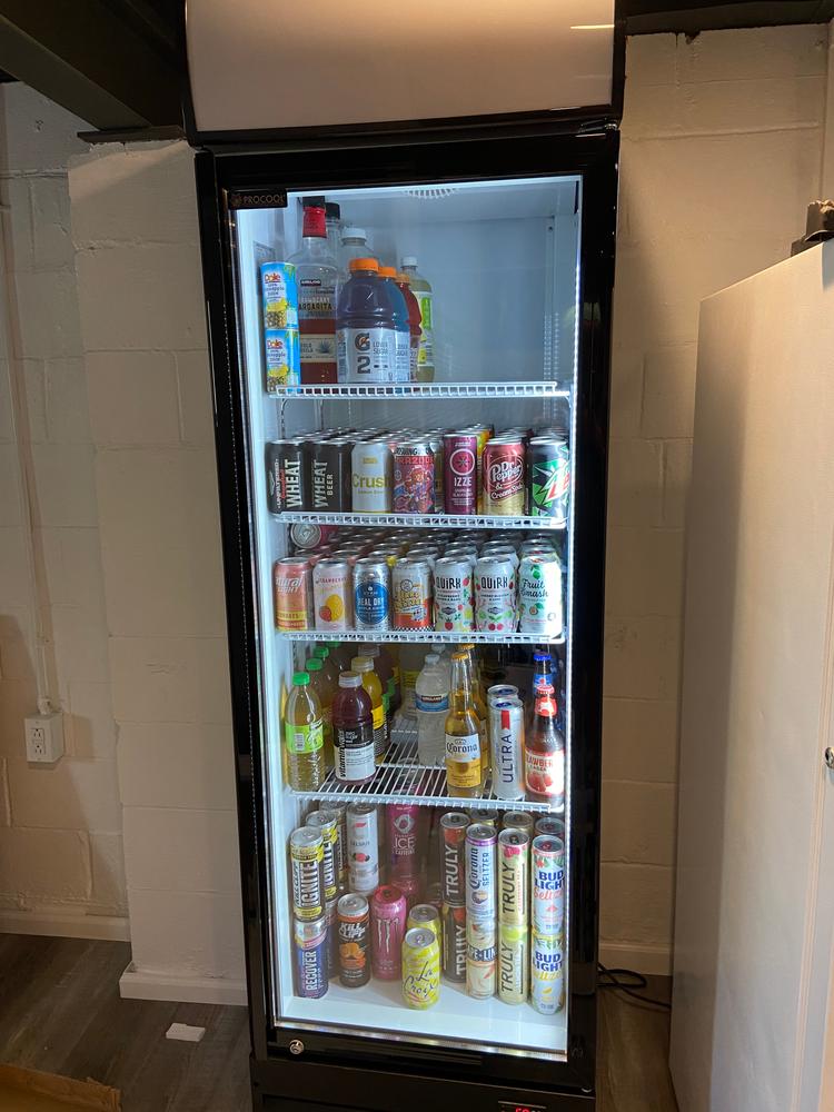 Upright Cooler with Glass Door for Food & Drink