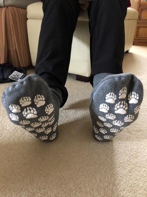 Polar Feet® Fleece Socks - Soft Grey - Customer Photo From Suzanne MacDonald