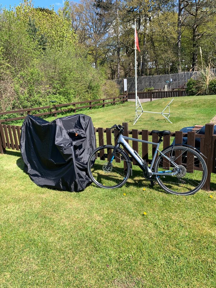 BTR Extra Large Heavy Duty Waterproof Bicycle Cover For 1 or 2 Bikes - Customer Photo From Steve Stallion