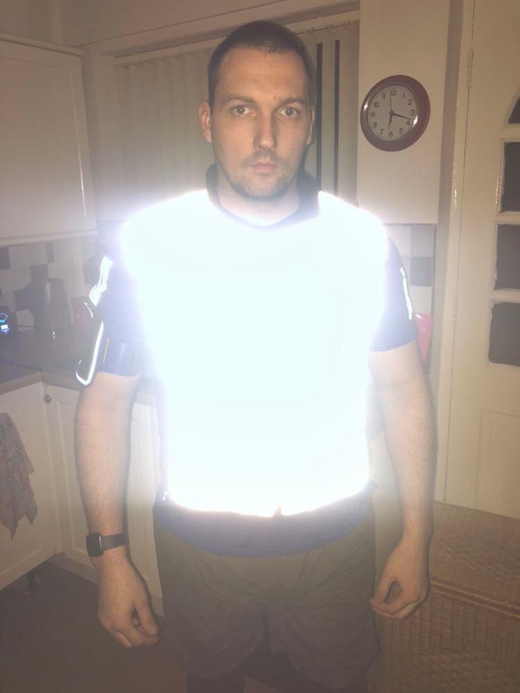 BTR High Visibility & Totally Reflective Running & Cycling Gilet & Vest - Customer Photo From Steven B.