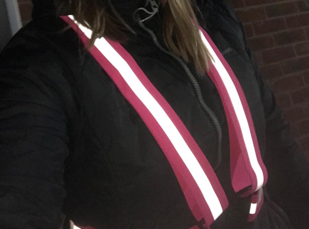 High Visibility Reflective Vest, Sash, for Running & Cycling - Customer Photo From Sarah B.