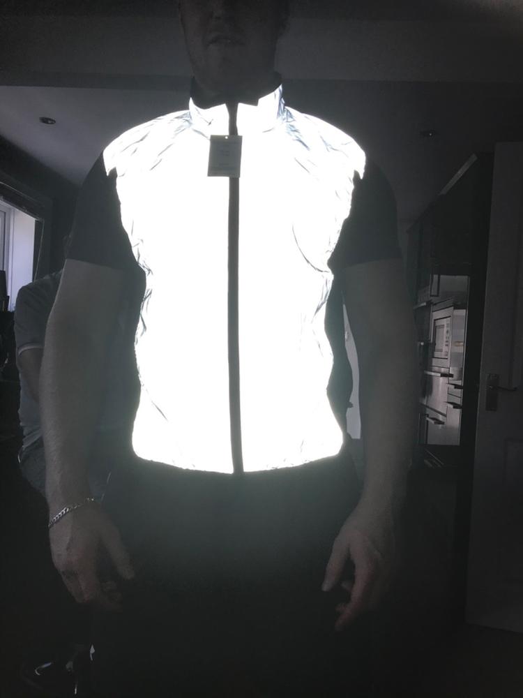 BTR Be Totally Reflective High Vis Cycling & Running Vest, Gilet 2-P (2 Pockets) - Customer Photo From Chris F.