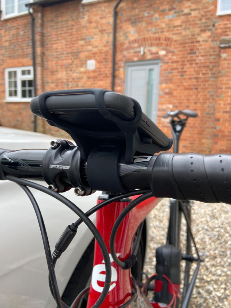BTR Silicone Handlebar Mobile Phone Mount, Fits All Phones & Bikes - Customer Photo From Colin T.