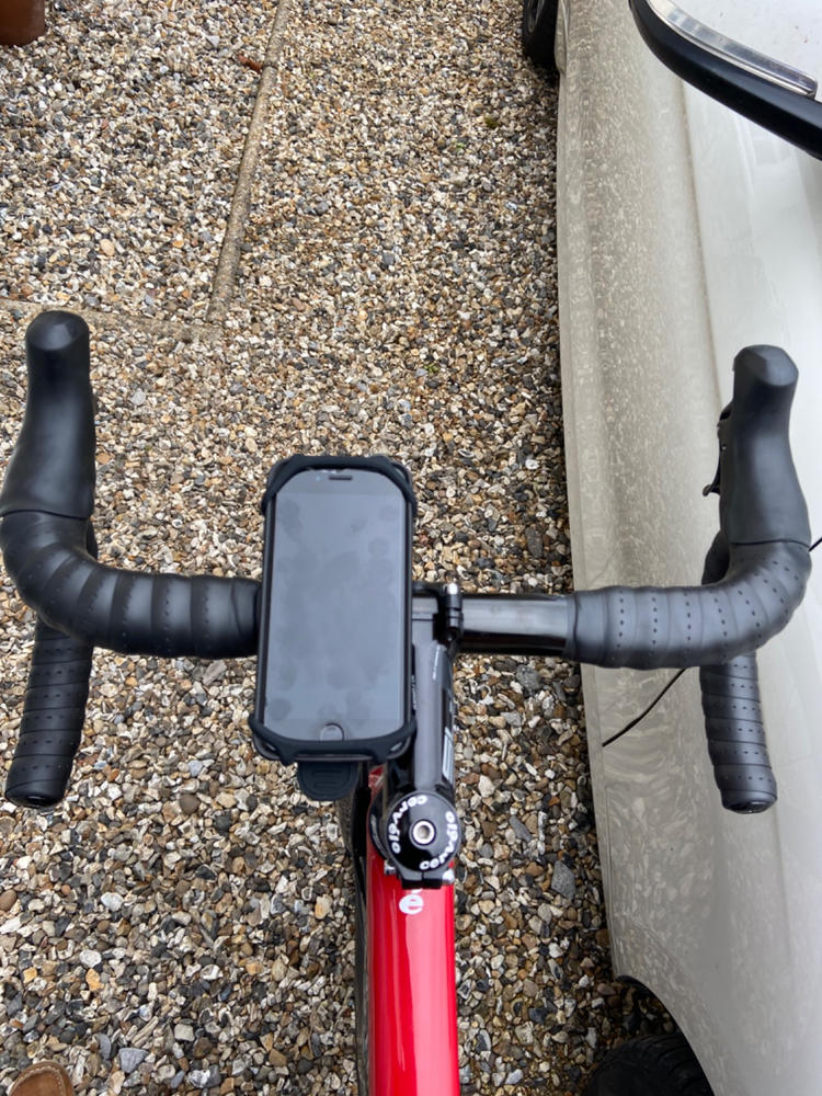BTR Silicone Handlebar Mobile Phone Mount, Fits All Phones & Bikes - Customer Photo From Colin T.