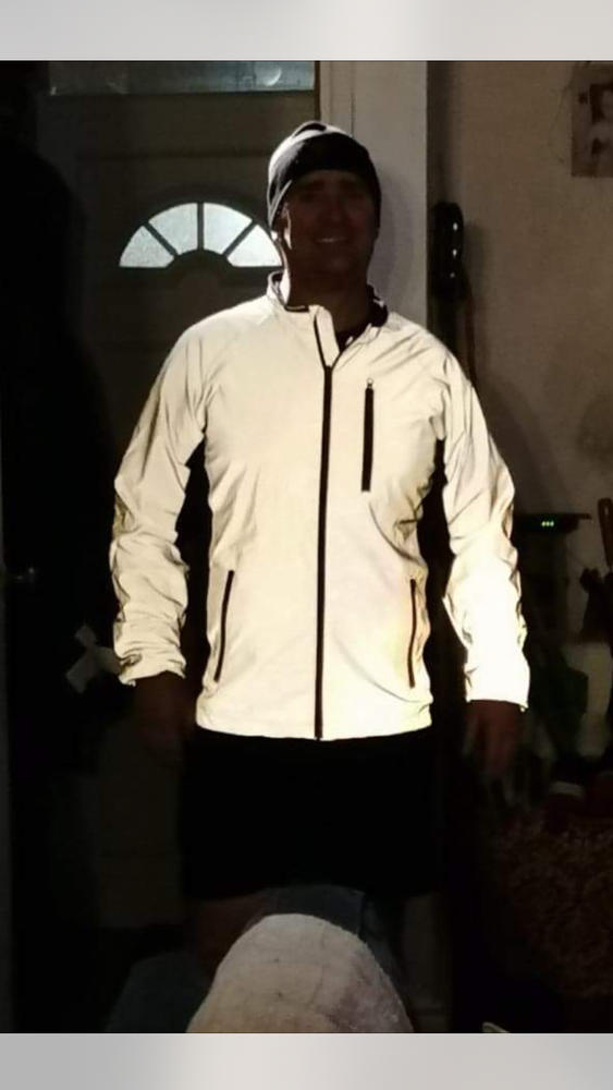 BTR Reflective Cycling High Visibility Jacket  **SECONDS** - Customer Photo From Gordon M.