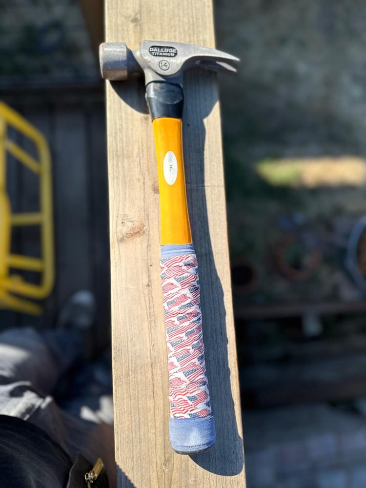 Dalluge 14 oz Mill Face Titanium Hammer with Magnetic Nail Starter - 17" Fiberglass Handle ~ 7172 - Customer Photo From John Harrison