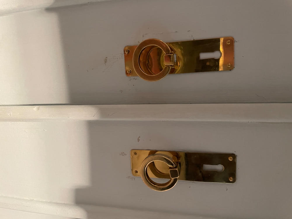 Brass Ring-Pull Plate with Keyhole - Customer Photo From Claudia Aikman