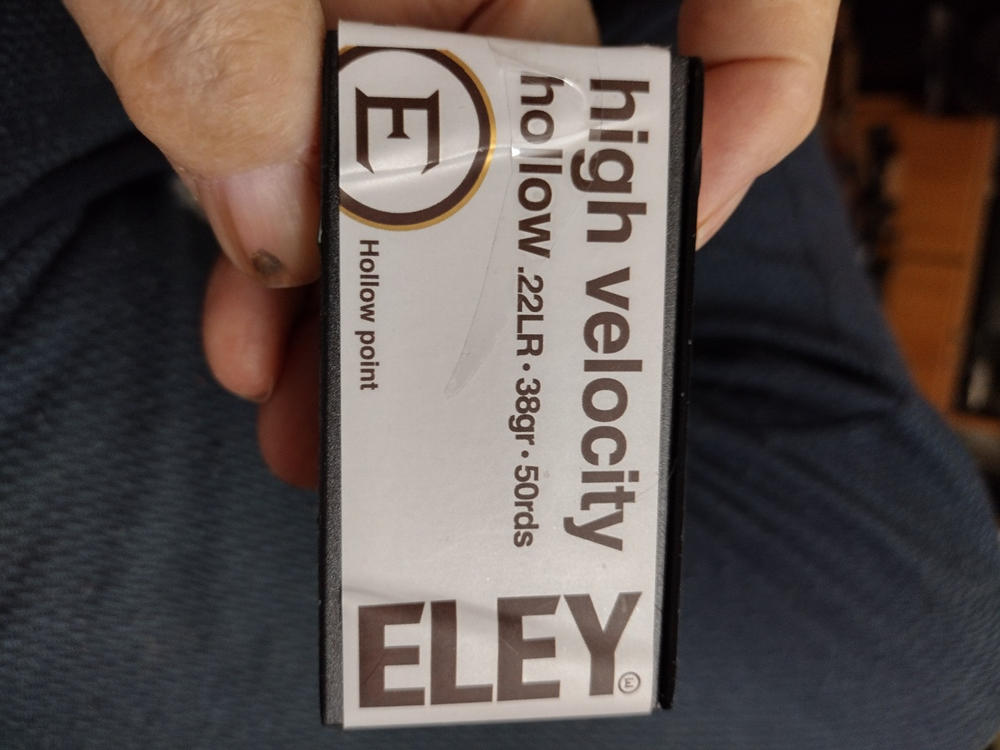 Eley High Velocity Hollow Point 22LR 38gr. 50 Pack - Customer Photo From Jerry Knicely