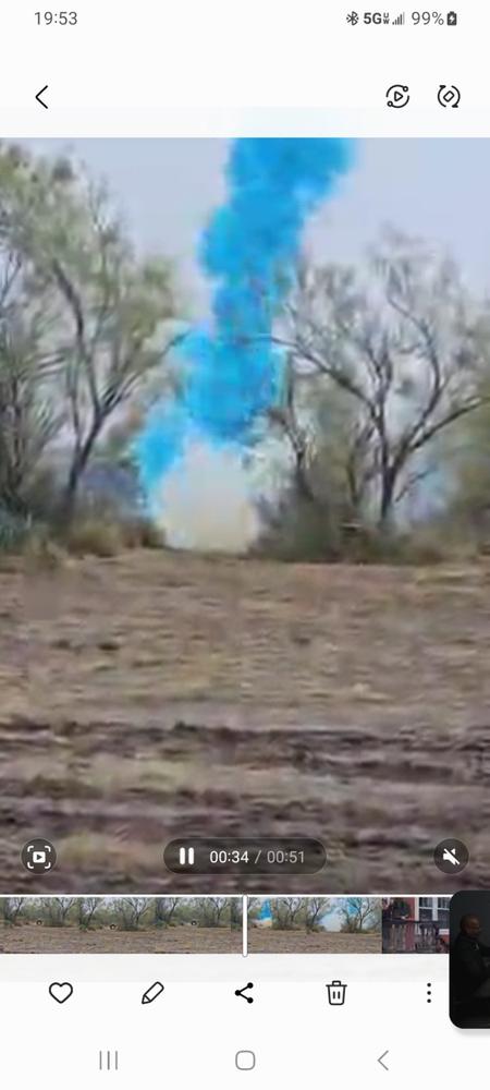 Tannerite Exploding Target Gender Reveal Kit Blue - Customer Photo From Sherry Proch