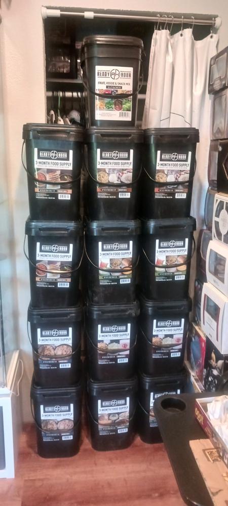 3-Month Emergency Food Supply (2,000+ calories/day) - Customer Photo From Michael Itzo