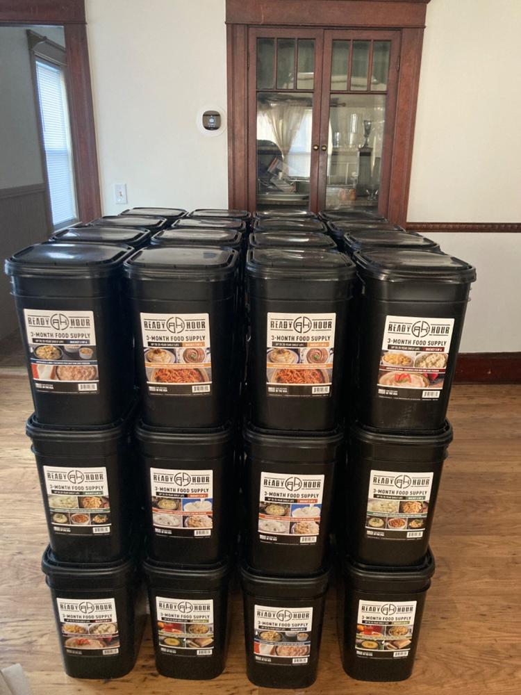 1-Year Emergency Food Supply (2,000+ calories/day) - Customer Photo From Jason Bohannon 