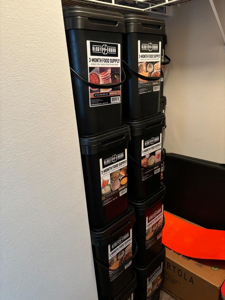 1-Year Emergency Food Supply (2,000+ calories/day) - Customer Photo From Brenda Austin