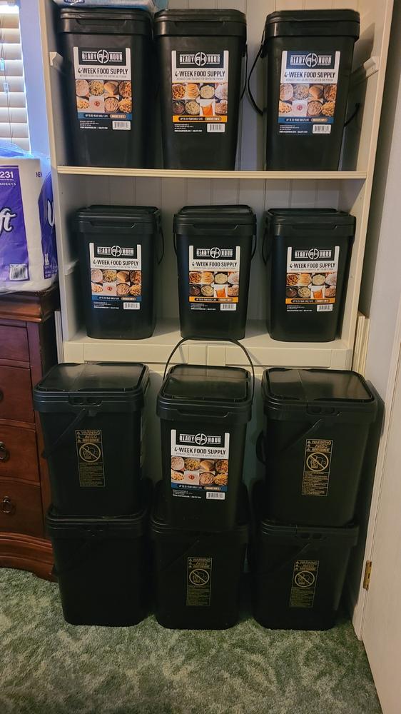 4-Week Emergency Food Supply (2,000+ calories/day) - Customer Photo From David Boles