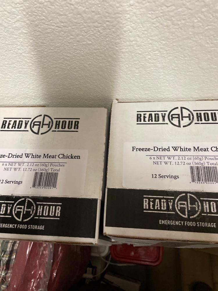 Freeze-Dried White Meat Chicken Case Pack (12 servings, 6 pk.) - Customer Photo From Marc Chateauvert