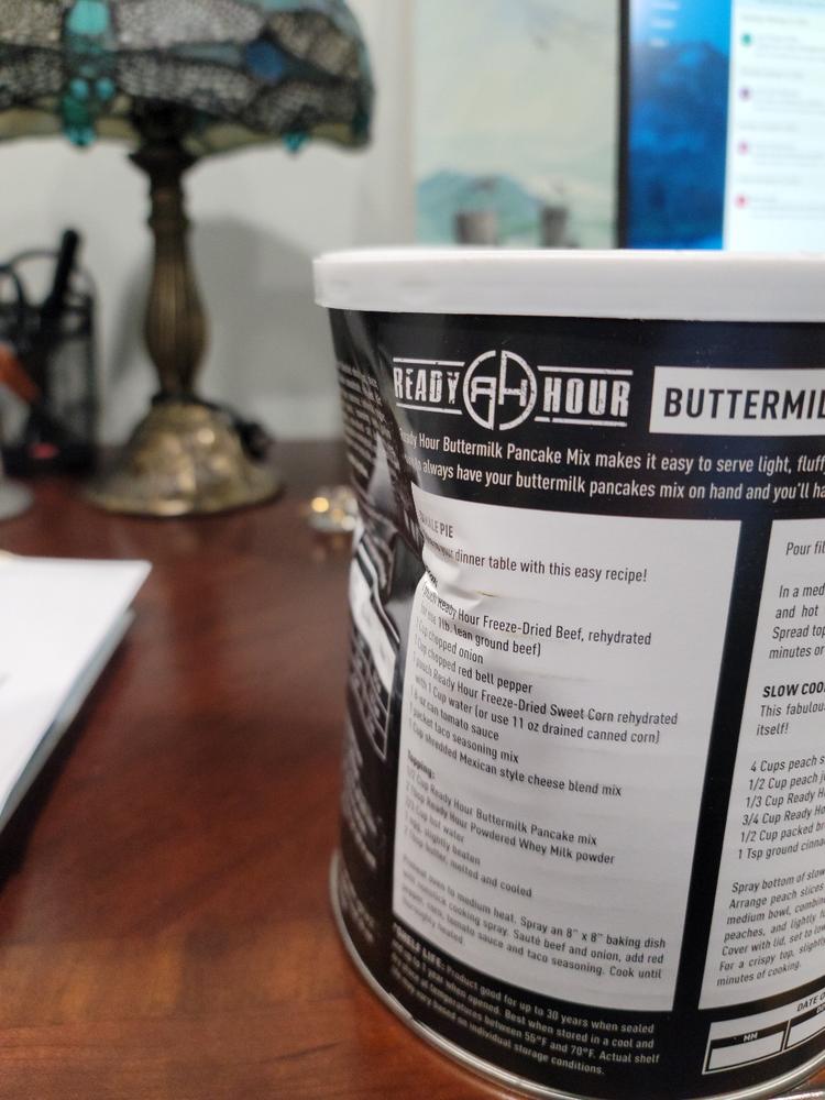 Buttermilk Pancake Mix #10 Cans (96 total servings 3-pack) - Customer Photo From Kelli Boyle
