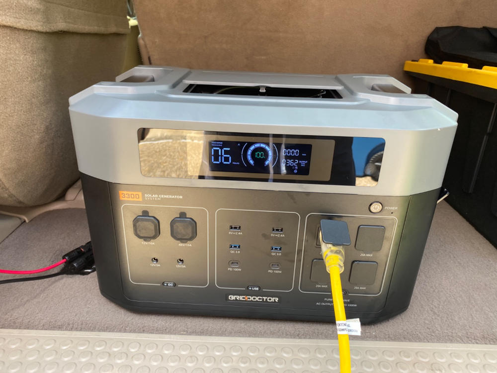 Grid Doctor 3300 Solar Generator System Independence Day Bundle - Customer Photo From Dan Tobin