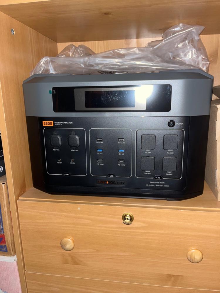 3300 Solar Power Generator by Grid Doctor Bundle w/ $1000 in FREE GIFTS - Customer Photo From Mark Wilson