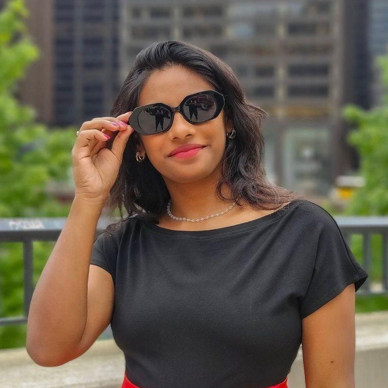 Mia Black | Black Octagon Sunglasses | Kraywoods