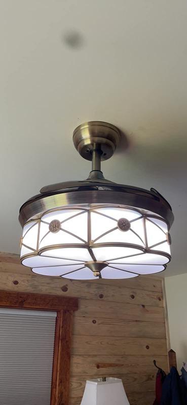 Vintage French Country Style Chandelier Ceiling Fan - Customer Photo From Susan Smith