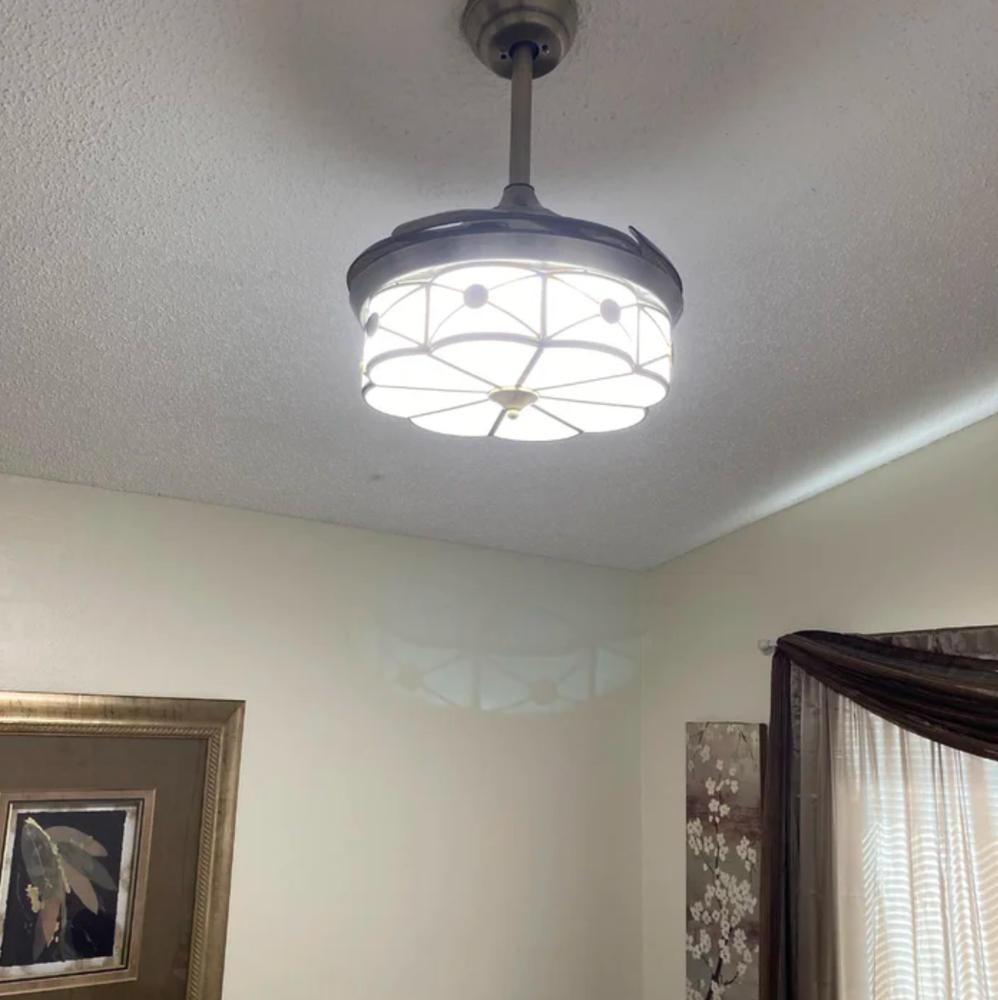 Vintage French Country Style Chandelier Ceiling Fan - Customer Photo From Eric