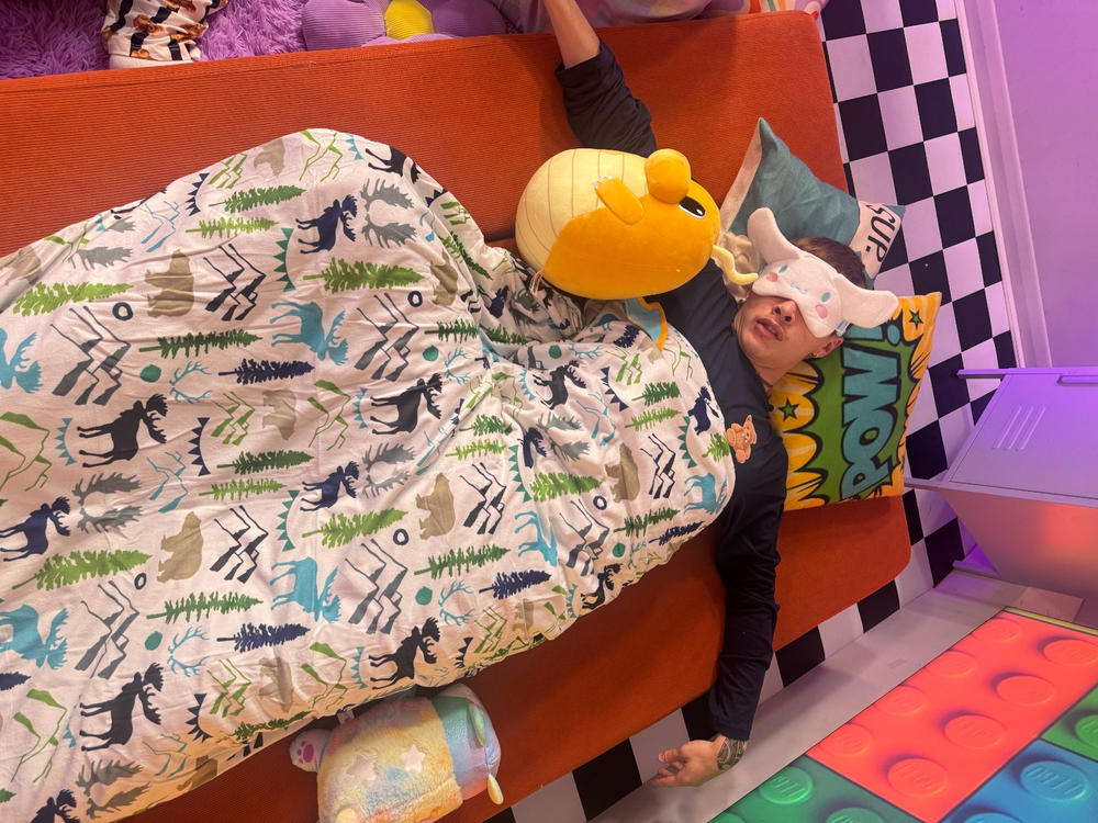Kids Weighted Blanket - Mountain Print - Customer Photo From Holly Chappell