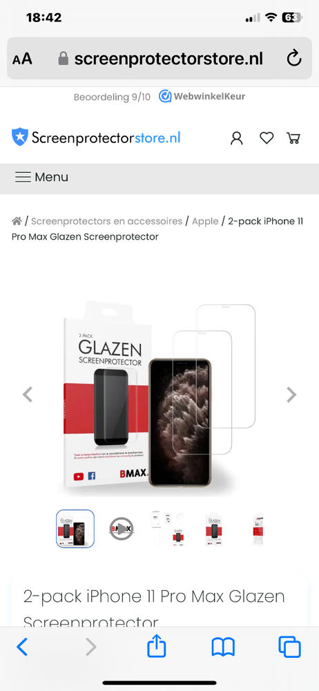 2-pack iPhone 11 Pro Max Glazen Screenprotector - Customer Photo From Pat Fiori